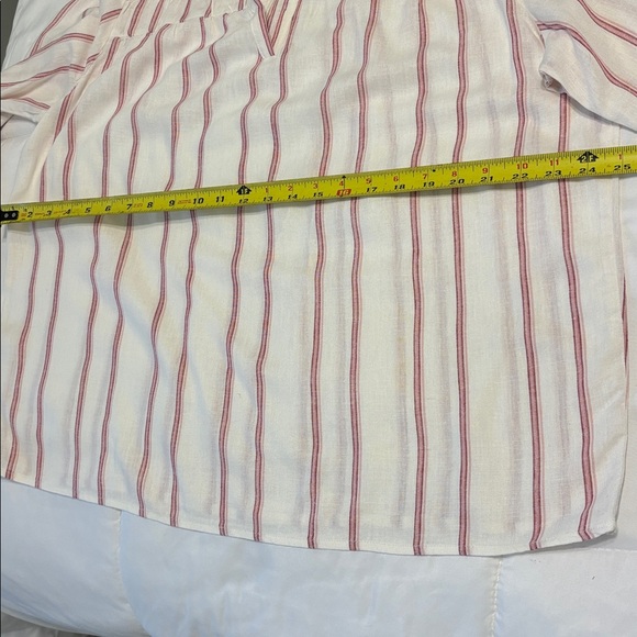 Splendid Cream Blouse with Rose Colored Stripes - Picture 4 of 5